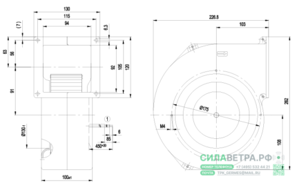 Вентилятор Центробежный Ebmpapst G1G160-BH29-52 EC